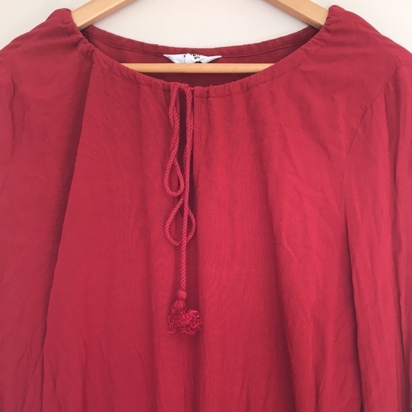 JACK by BB Dakota red long sleeve romper size Medium - Picture 4 of 12